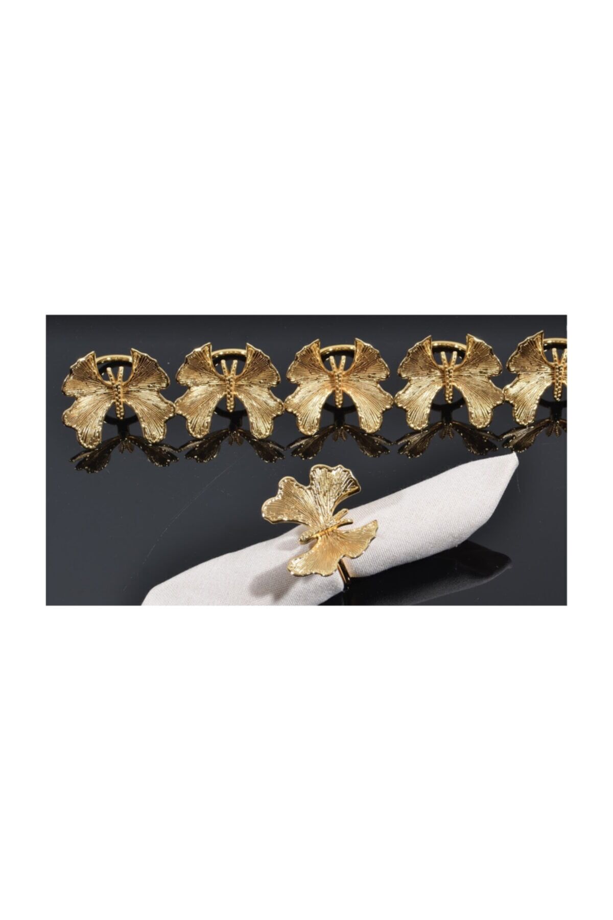 Japon Gülü Kelebek Modeli Peçete Yüzüğü