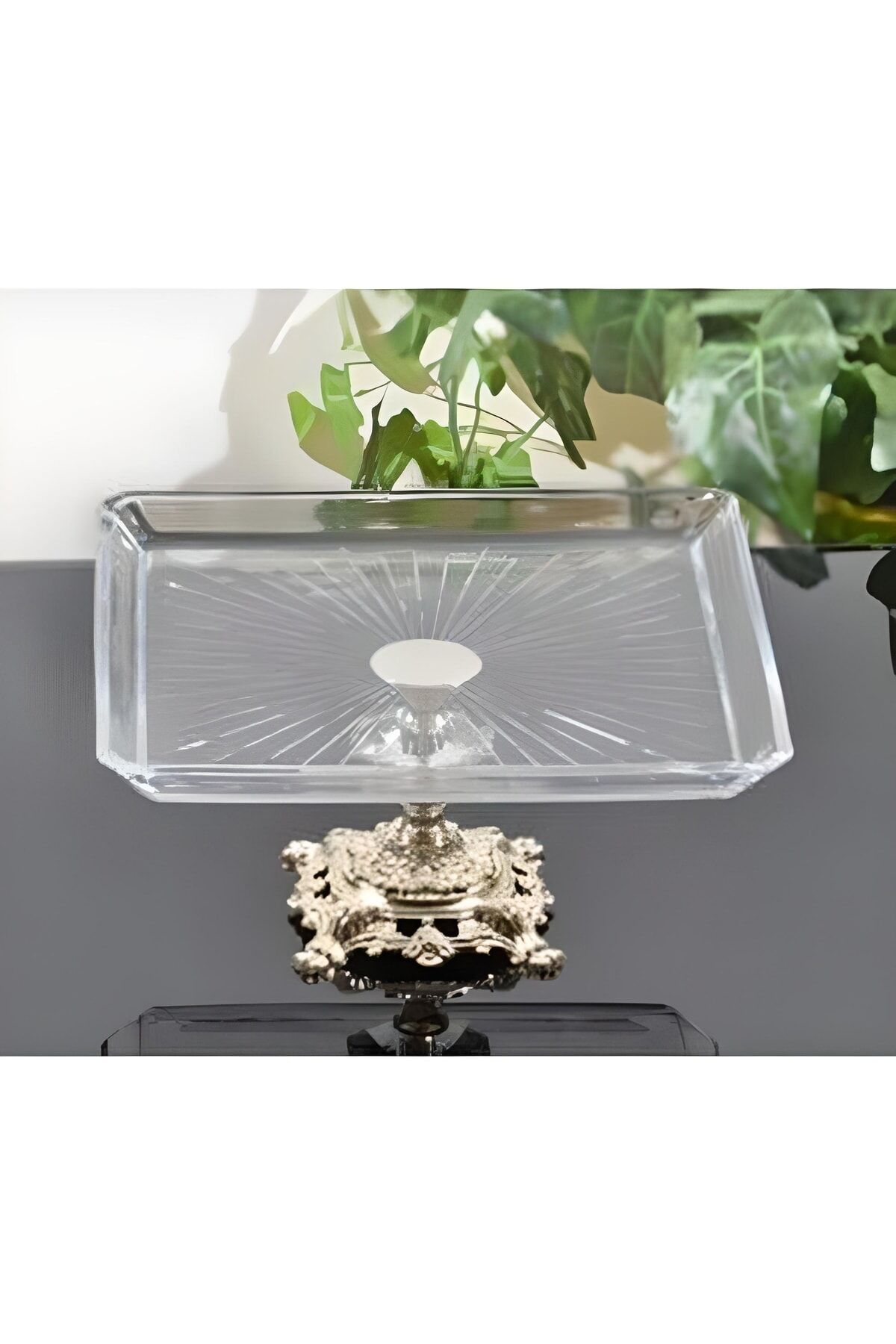 Metal Ayaklı Kare Sunum Servis Tabağı