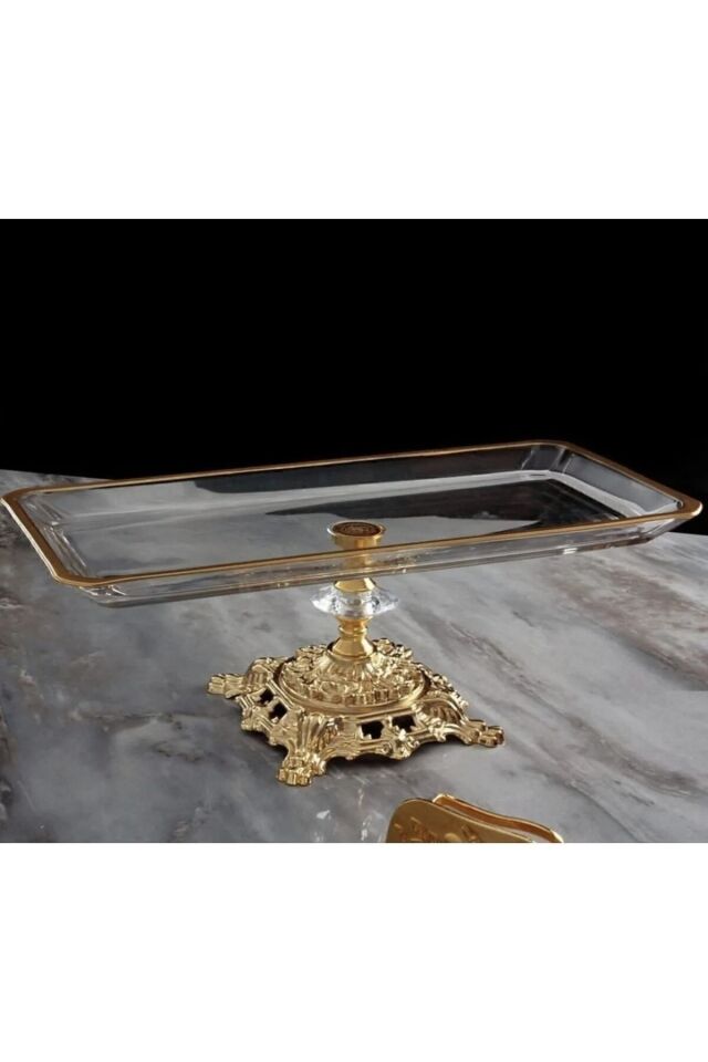 Metal Ayaklı Gold Detaylı Sunumluk Baton