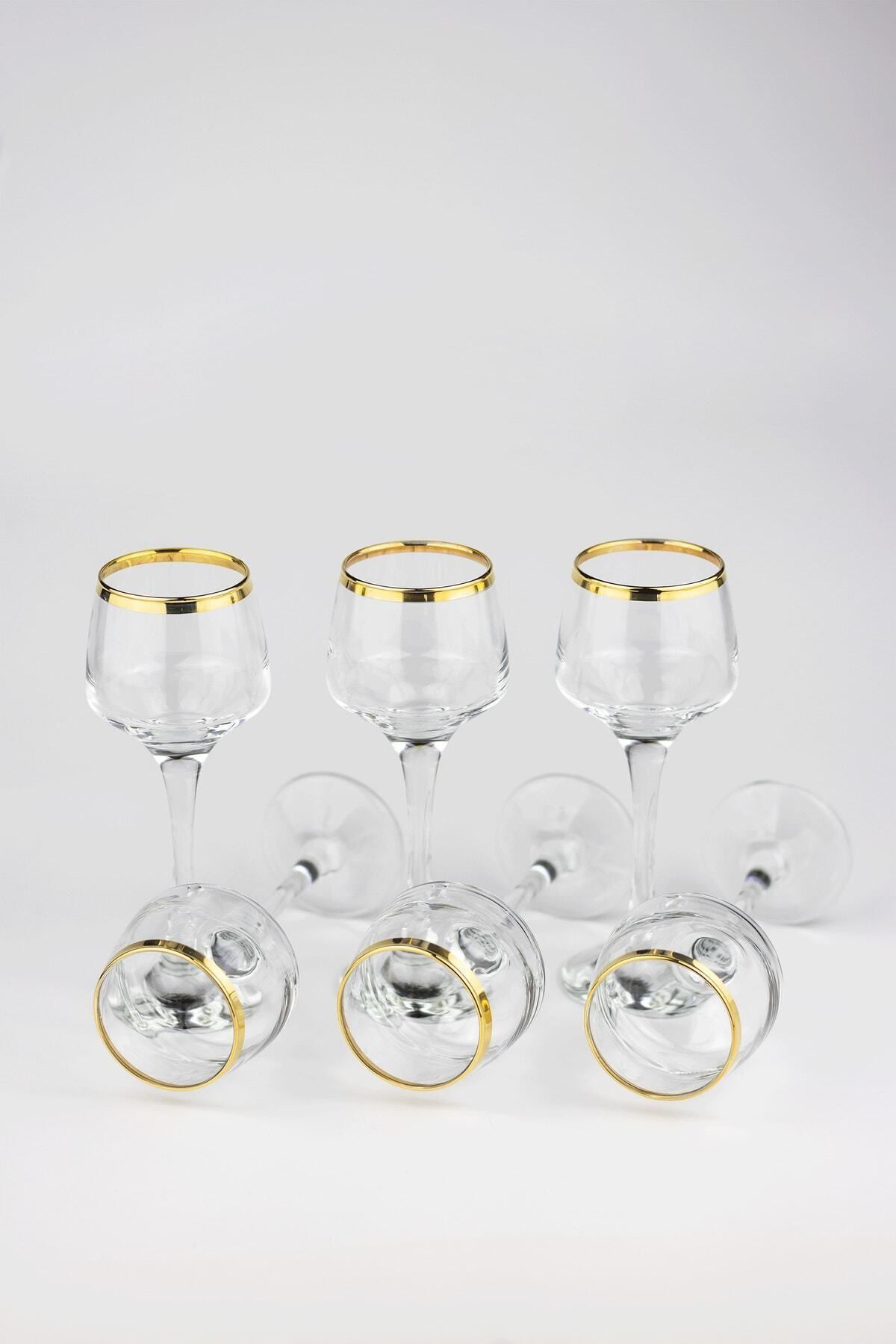 Lav 6lı Altın Kahve Yanı Bardağı