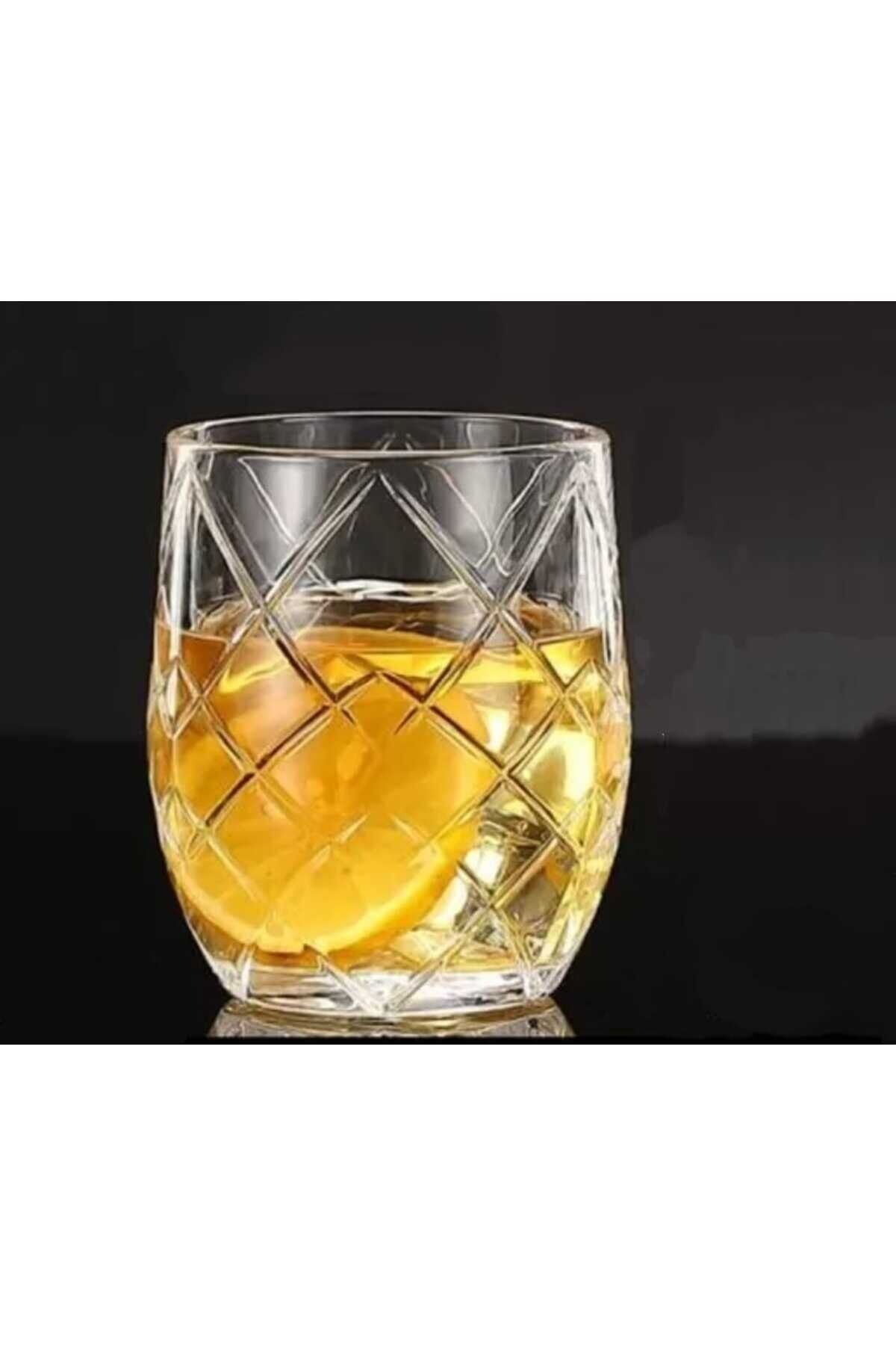 6'lı Kristal Vintage Viski Meşrubat Su Bardağı