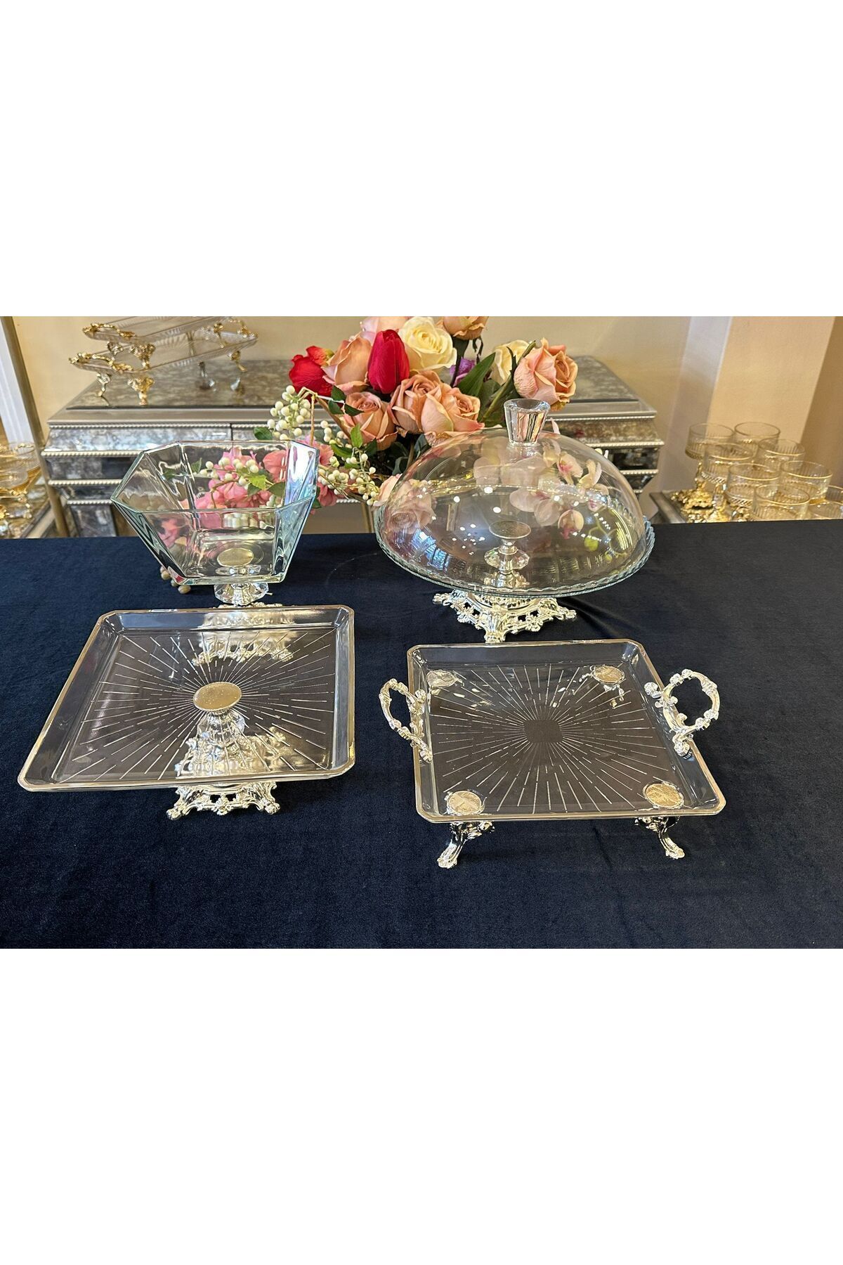 4 parca gümüş set