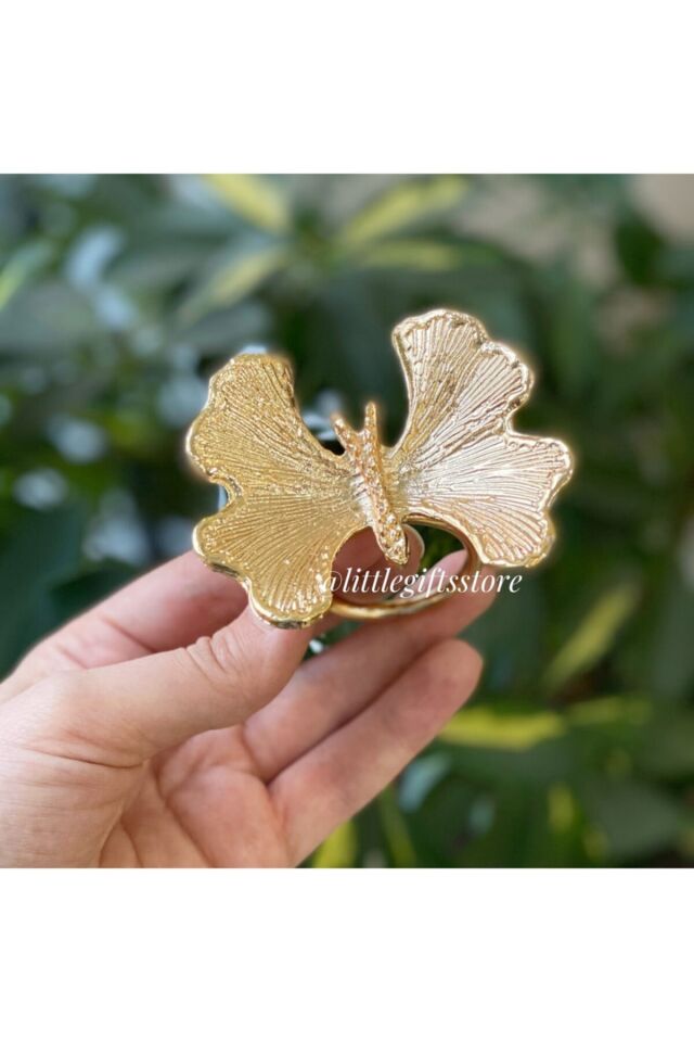 Kelebek Dekor Peçete Halkası/yüzüğü