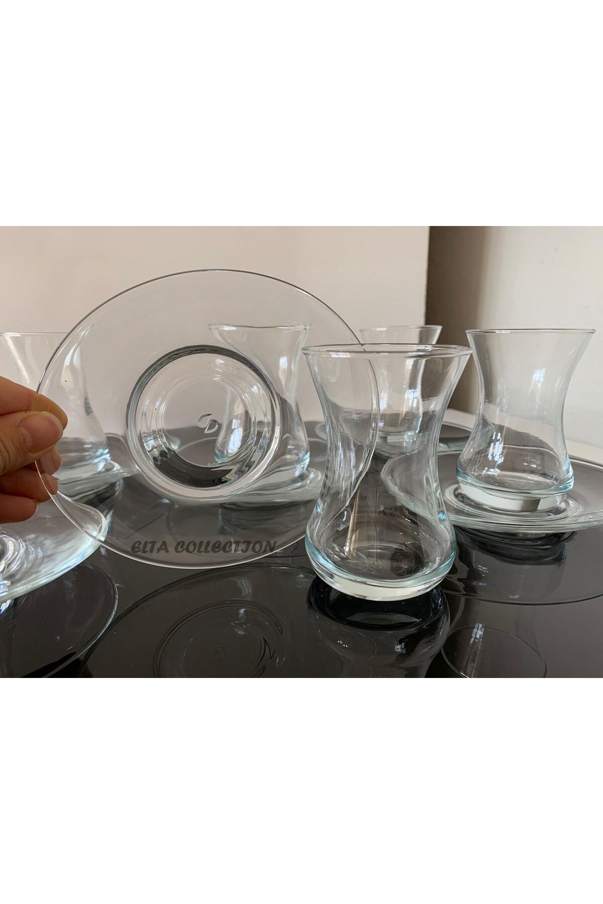 Lizbon 12 Parça Sade Çay Bardağı Seti