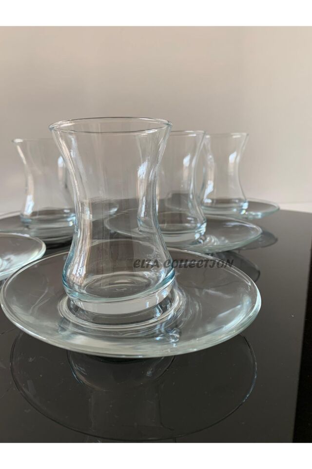 Lizbon 12 Parça Sade Çay Bardağı Seti