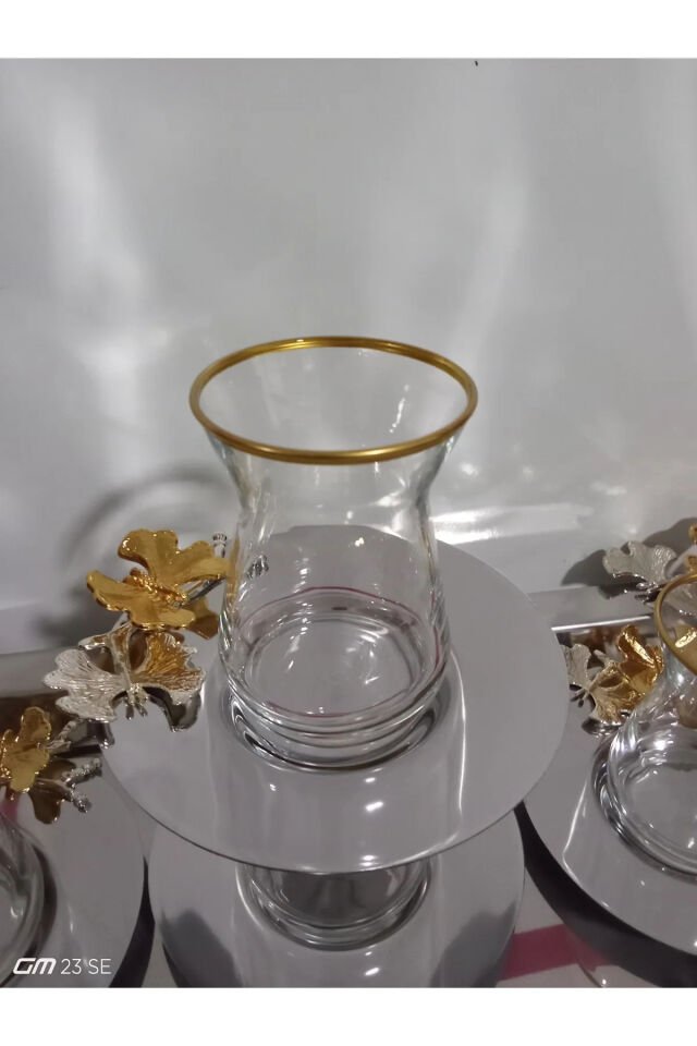 6 Kişilik Çay Seti Kelebek Detaylı