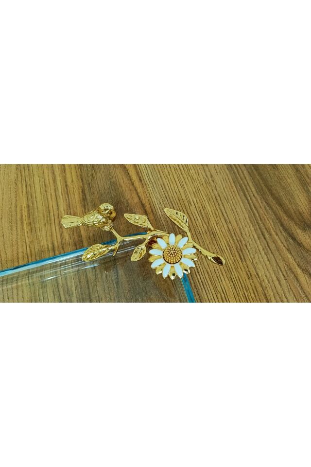 2 li Paşabahçe Metal Kuş - Papapatya - Kelebek Detaylı Borcam Sunum Servis Seti