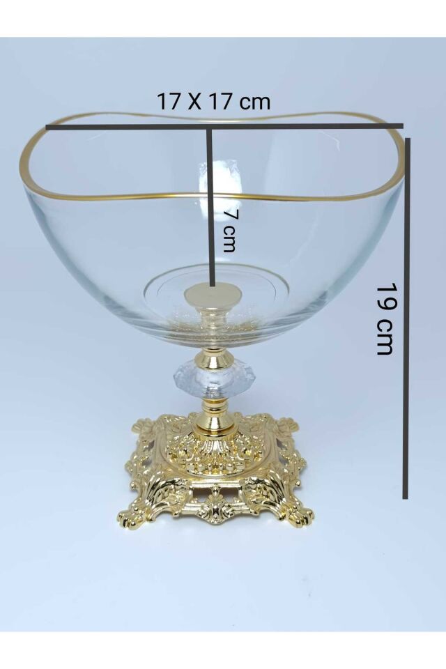 Metal Ayaklı Lüks Sunumluk Kase