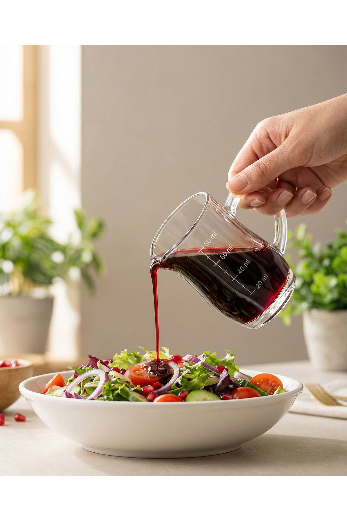 Delisoga Çok Amaçlı Cam Ölçü Kabı - Sosluk, Sütlük ve Ölçü Kabı