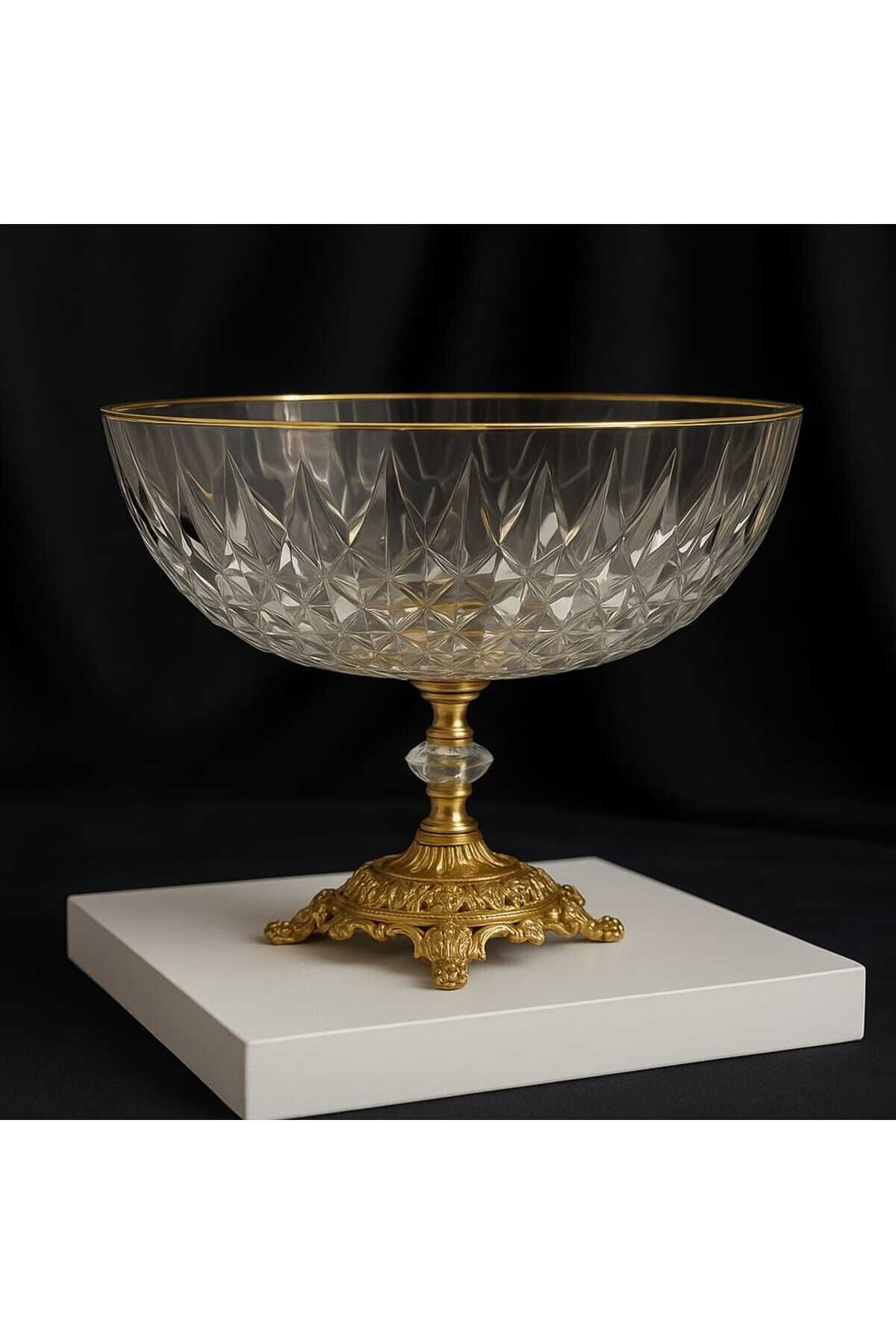 Metal Ayaklı Lüx Oval Gondol Sunum Kasesi