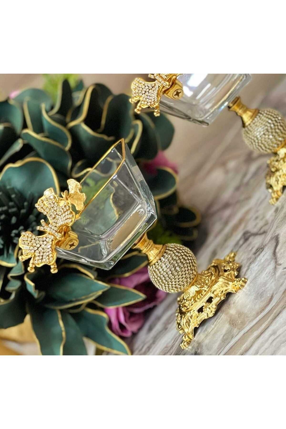 Karen 6 Adet Kelebekli Elmas Döküm Ayaklı Kase Magnolia Dondurmalık Cup Çerezlik Sunumluk