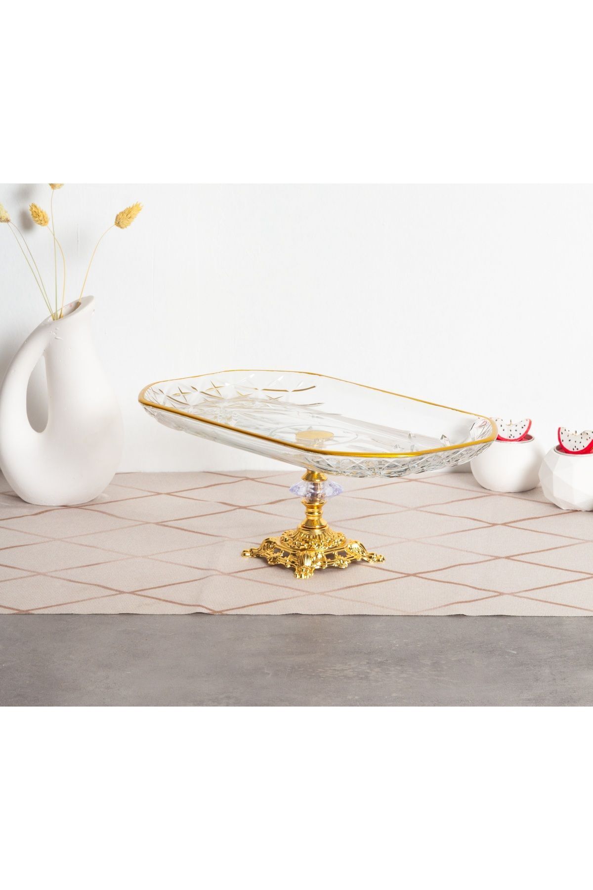 Paşabahçe Timeless Metal Ayaklı Yaldızlı Baton Sunumluk Yılbaşı Özel