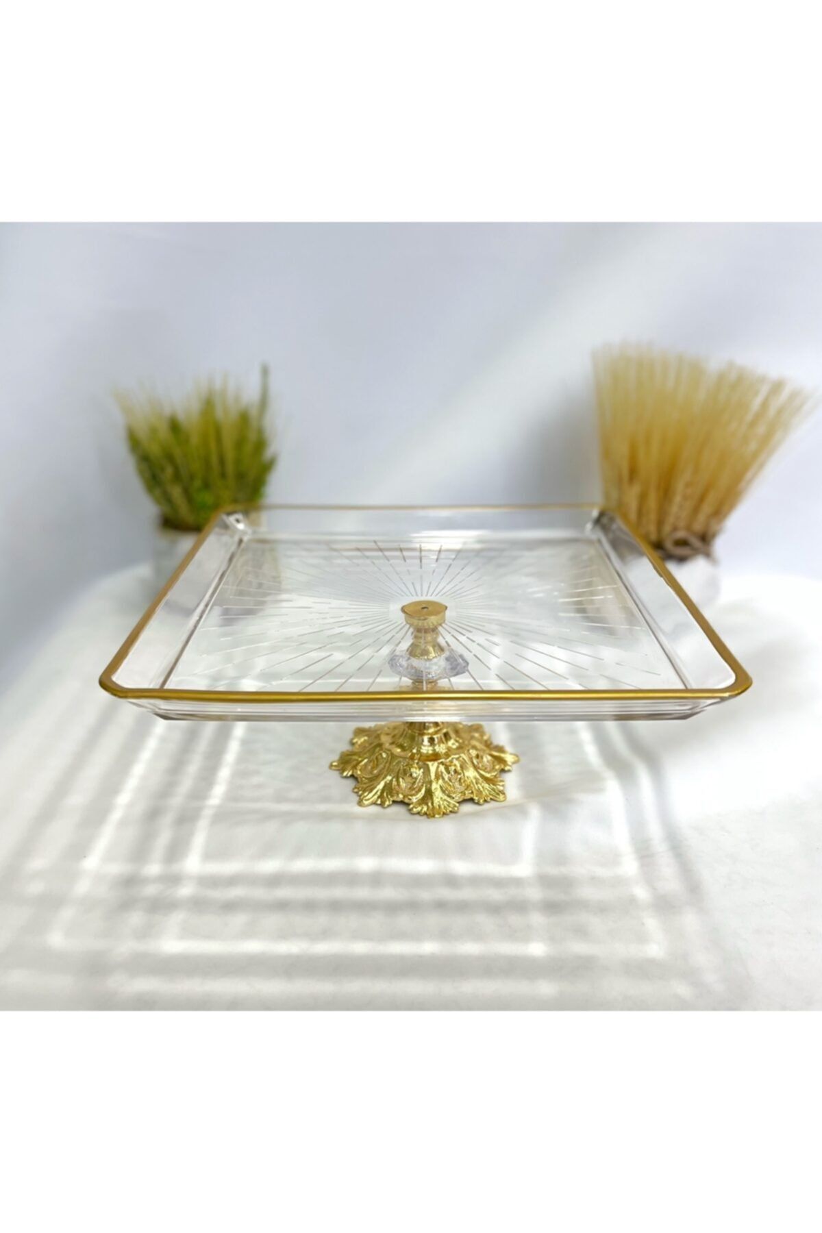 Yeppo Store Madlen Metal Ayaklı Sunumluk Tabak