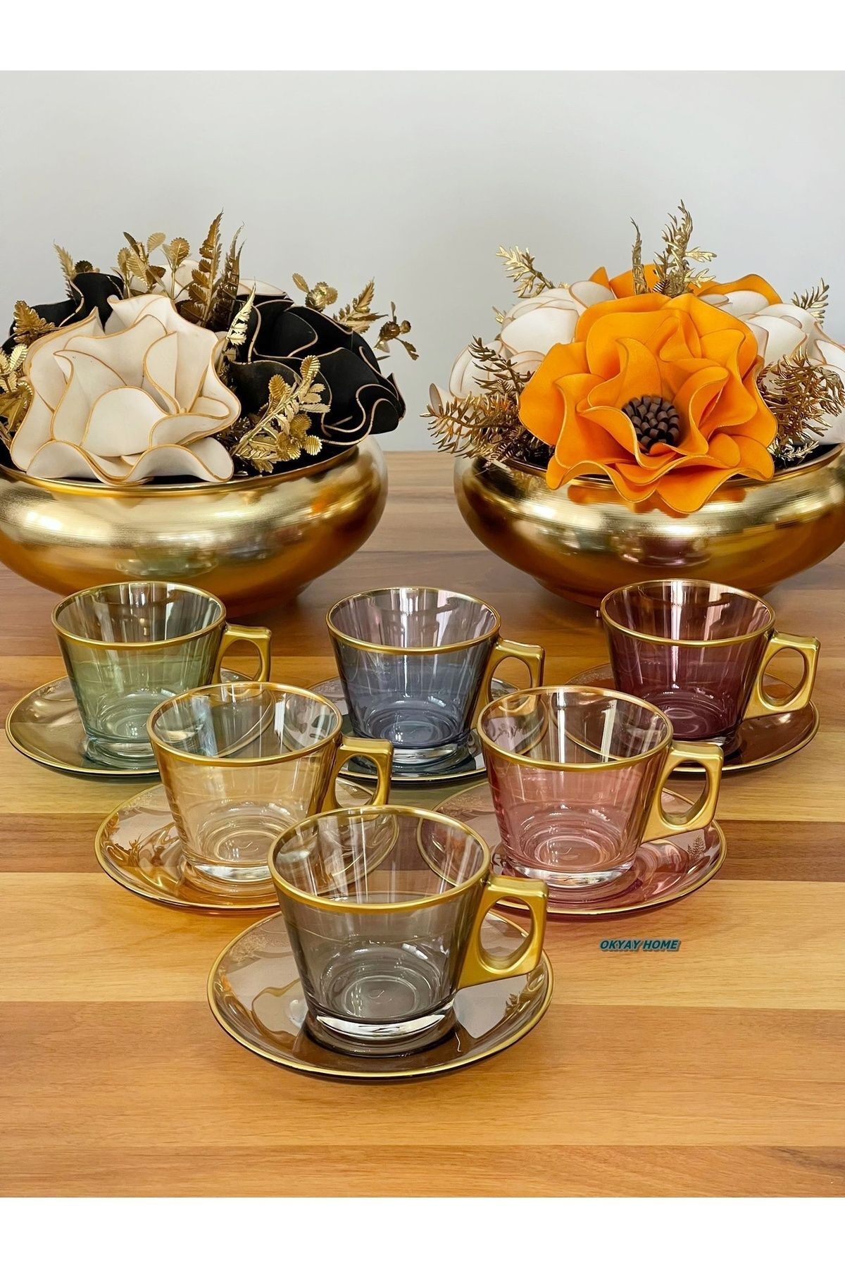 PAŞABAHÇE Vela Fincan Takımı 12 Parça 6 Kişilik Çay Seti, Kahve Seti , Lüks, Hediyelik Çeyizlik
