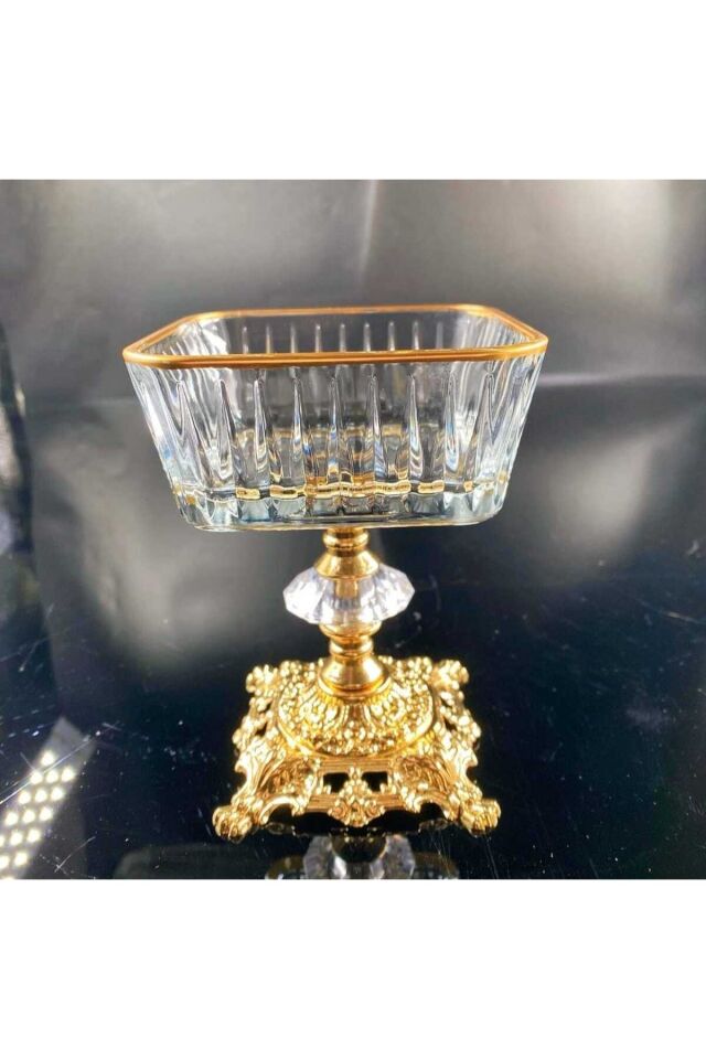 6 Adet Metal Ayaklı Gümüş Detaylı Vira Magnolia-kase-dondurmalık-şekerlik Frezya