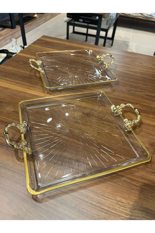 KULPLU  MADLEN SUNUM  SERVİS TABAĞI Şeffaf