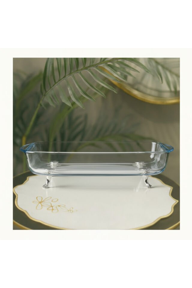 Mini Ayaklı Sunum Servis ve Derin Borcam Gümüş