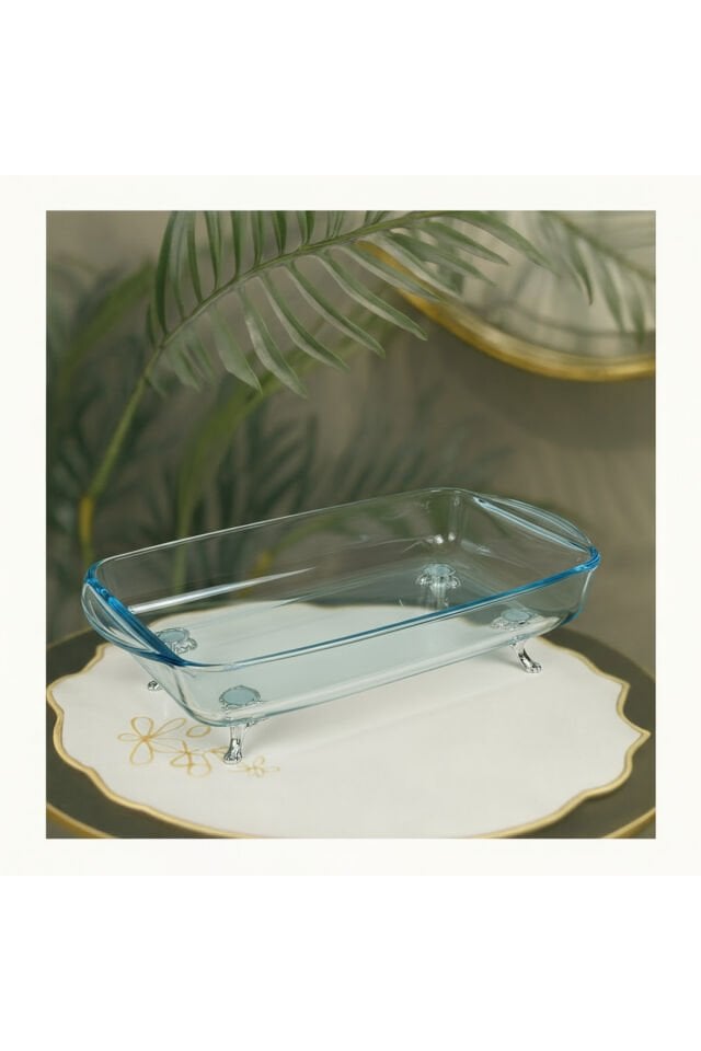 Mini Ayaklı Sunum Servis ve Derin Borcam Gümüş