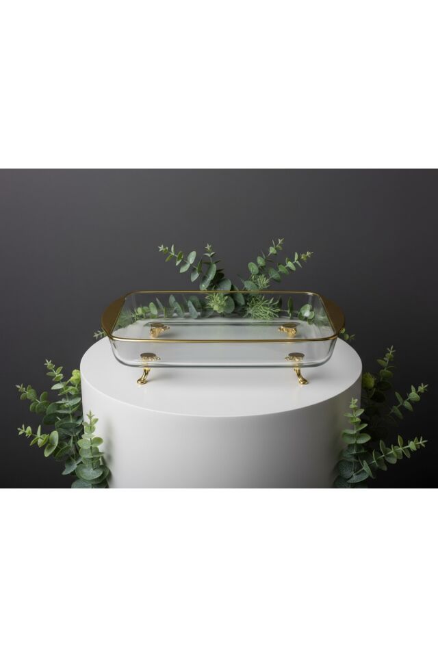 Mini Ayaklı Sunum Servis ve Derin Borcam Gold