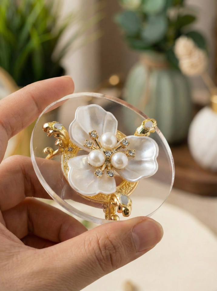 Lüks Metal Ayaklı Çiçekli Kahve Yanı Lokumluk & Çikolatalık – Yüzük Yükseltici, Dekoratif Sunumluk(Kopya)