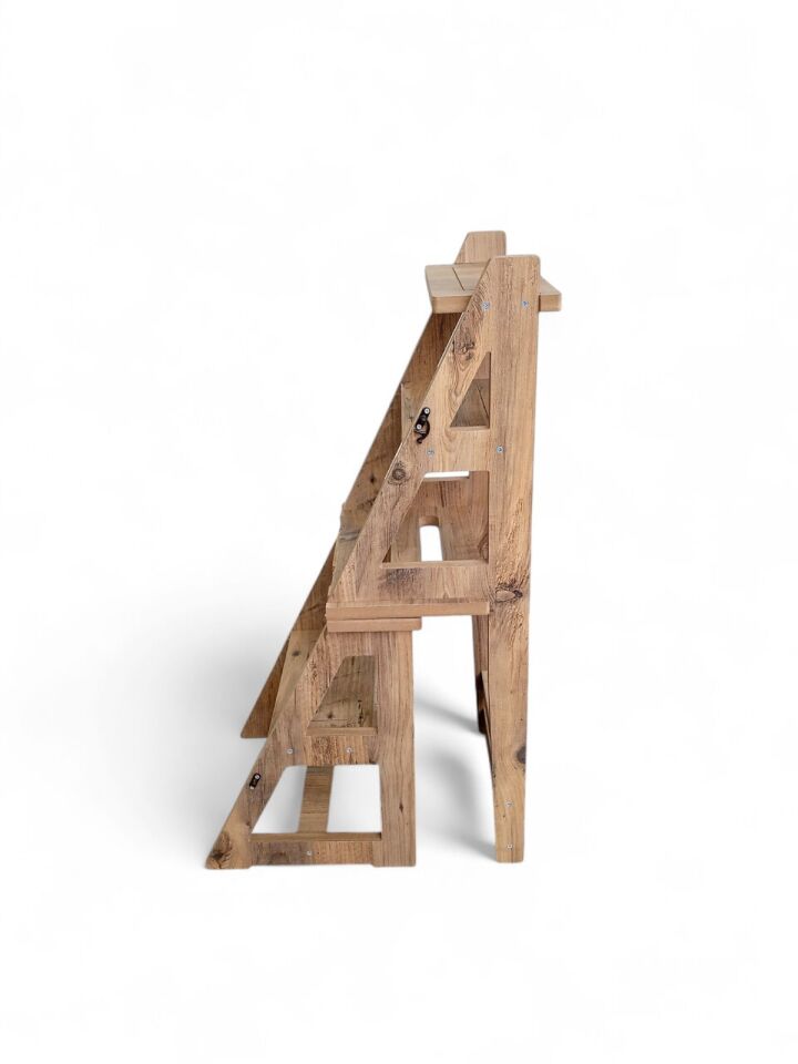 Çok Amaçlı MDF Katlanır Merdivenli Sandalye 2’si 1 Arada 110 Kg Taşıma Kapasitesi eco,