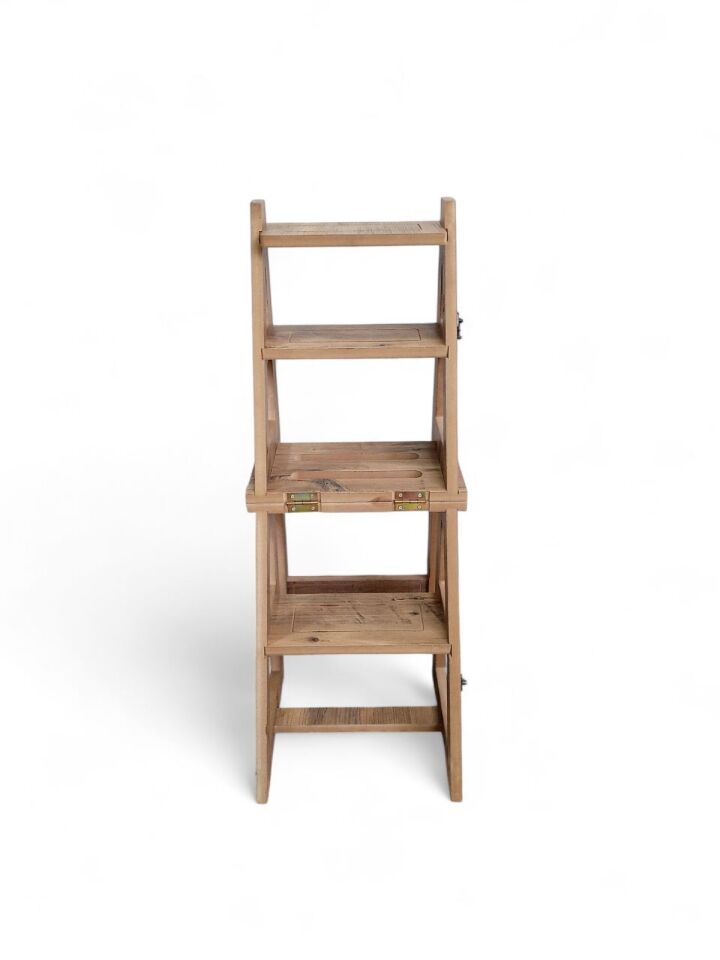 Çok Amaçlı MDF Katlanır Merdivenli Sandalye 2’si 1 Arada 110 Kg Taşıma Kapasitesi eco,