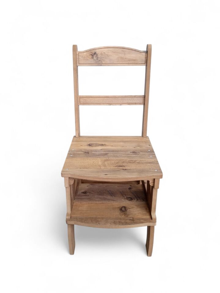 Çok Amaçlı MDF Katlanır Merdivenli Sandalye 2’si 1 Arada 110 Kg Taşıma Kapasitesi lüks