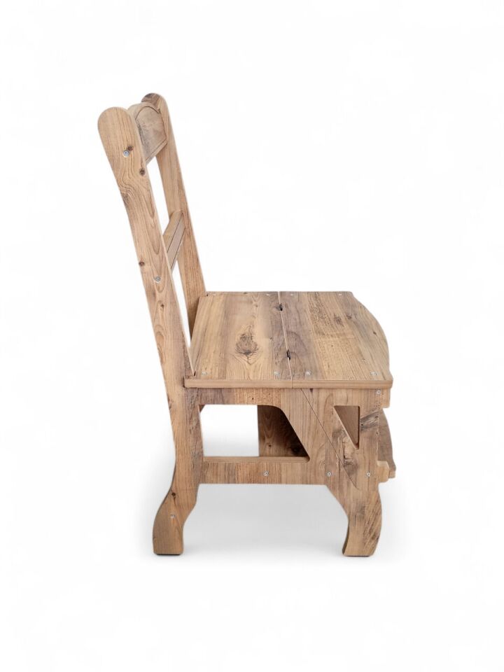 Çok Amaçlı MDF Katlanır Merdivenli Sandalye 2’si 1 Arada 110 Kg Taşıma Kapasitesi lüks