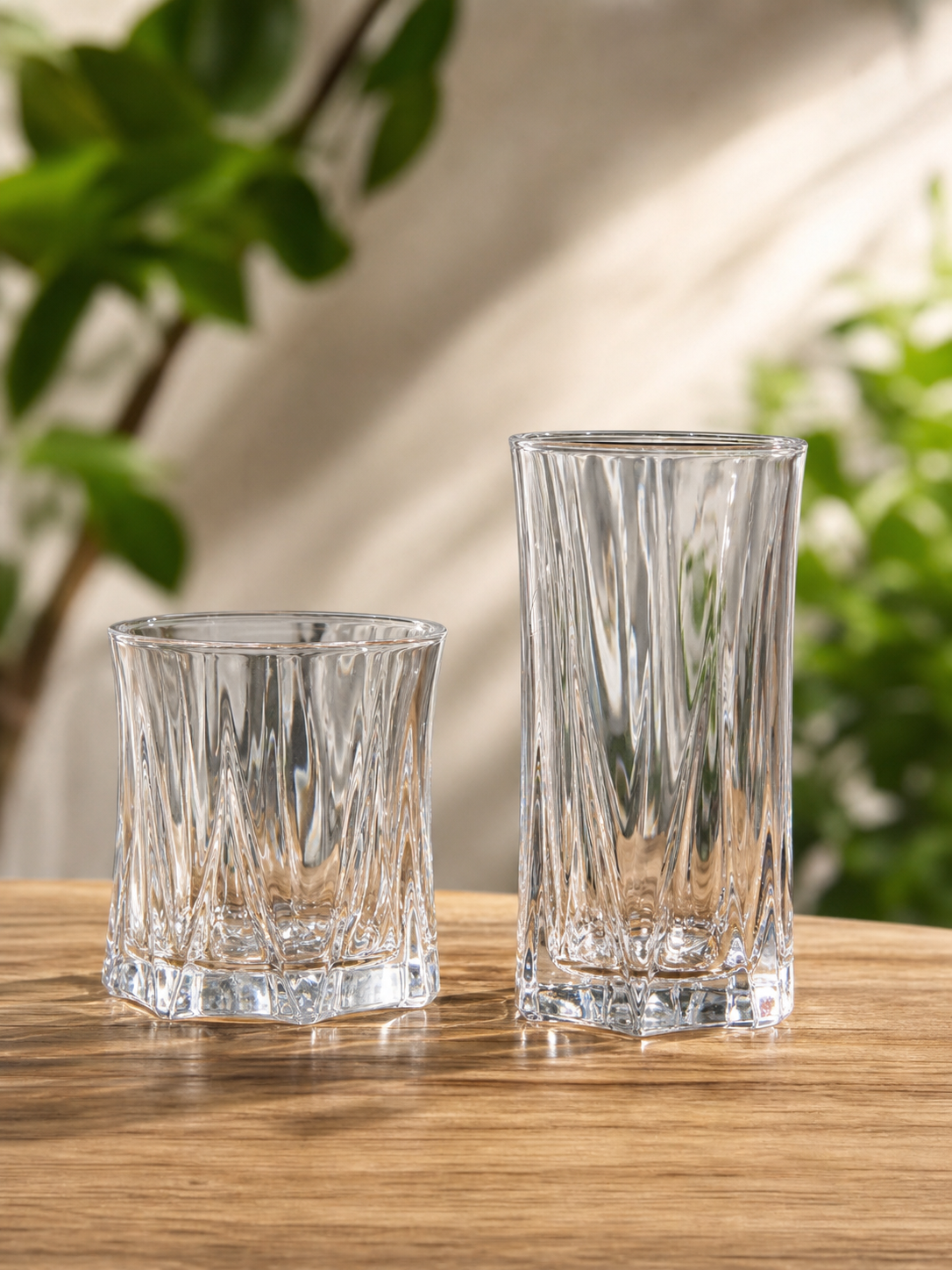 12 Parça Kristal Görünümlü Su Takımı – 6 Uzun 6 Kısa Bardak Seti – Şık Desenli Su ve Meşrubat Bardağı zoey